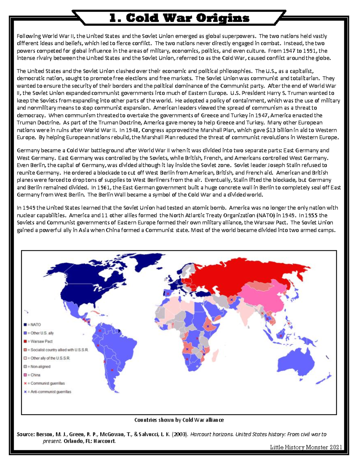 Cold War Overview: Origins, Key Events, and Impacts (HIST 101) - Studocu