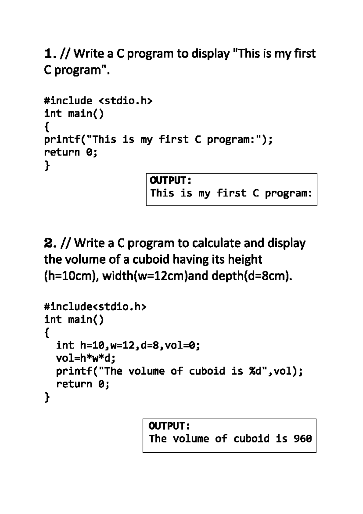 Problem Solving Using C-sonu kumar - 1. Write a C program to display is ...