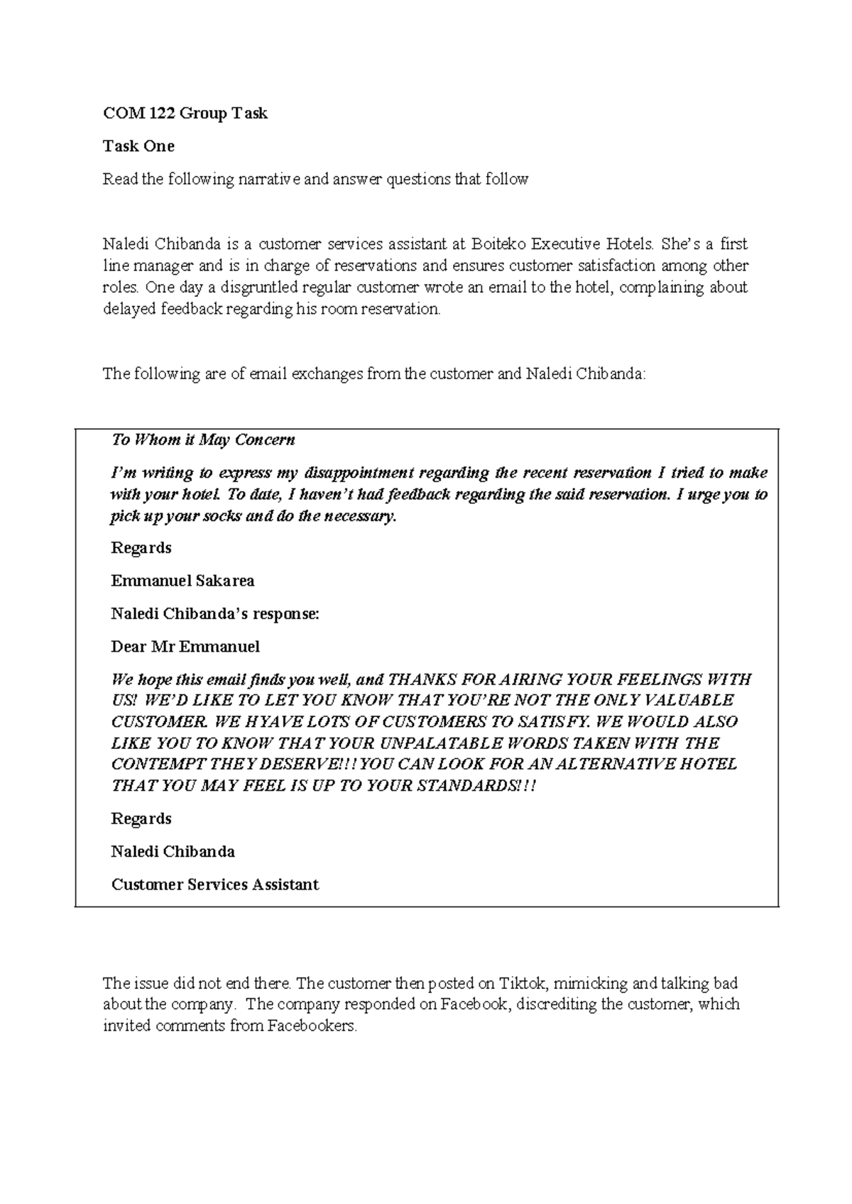 COM 122 Group Task (1) - It is a practical guide - COM 122 Group Task ...