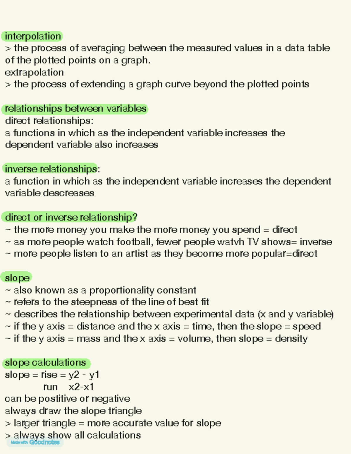 Interpolation and Extrapolation Concepts - Studocu