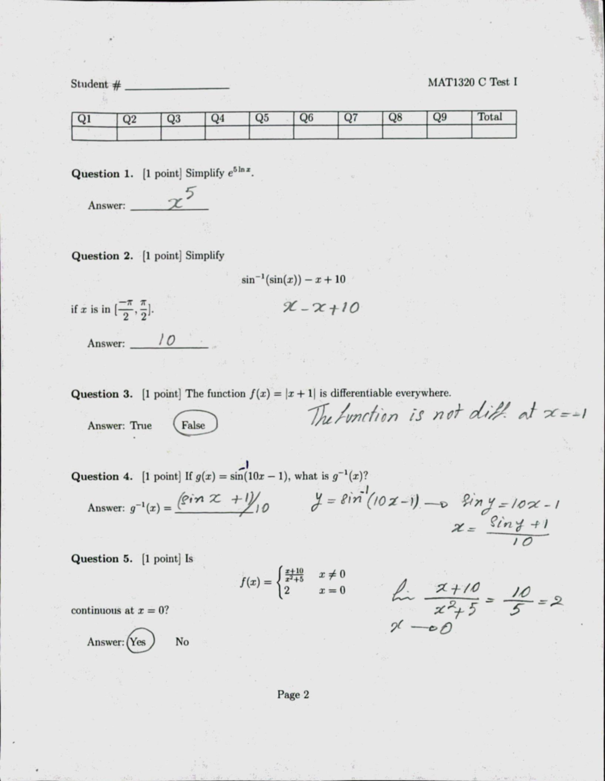 MAT 1320 Fall Midterm Test 1 - 1320 - uOttawa - Studocu