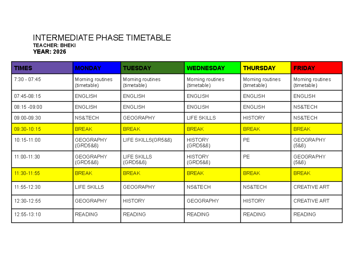 Untitled document-4 - Practise material - INTERMEDIATE PHASE TIMETABLE ...