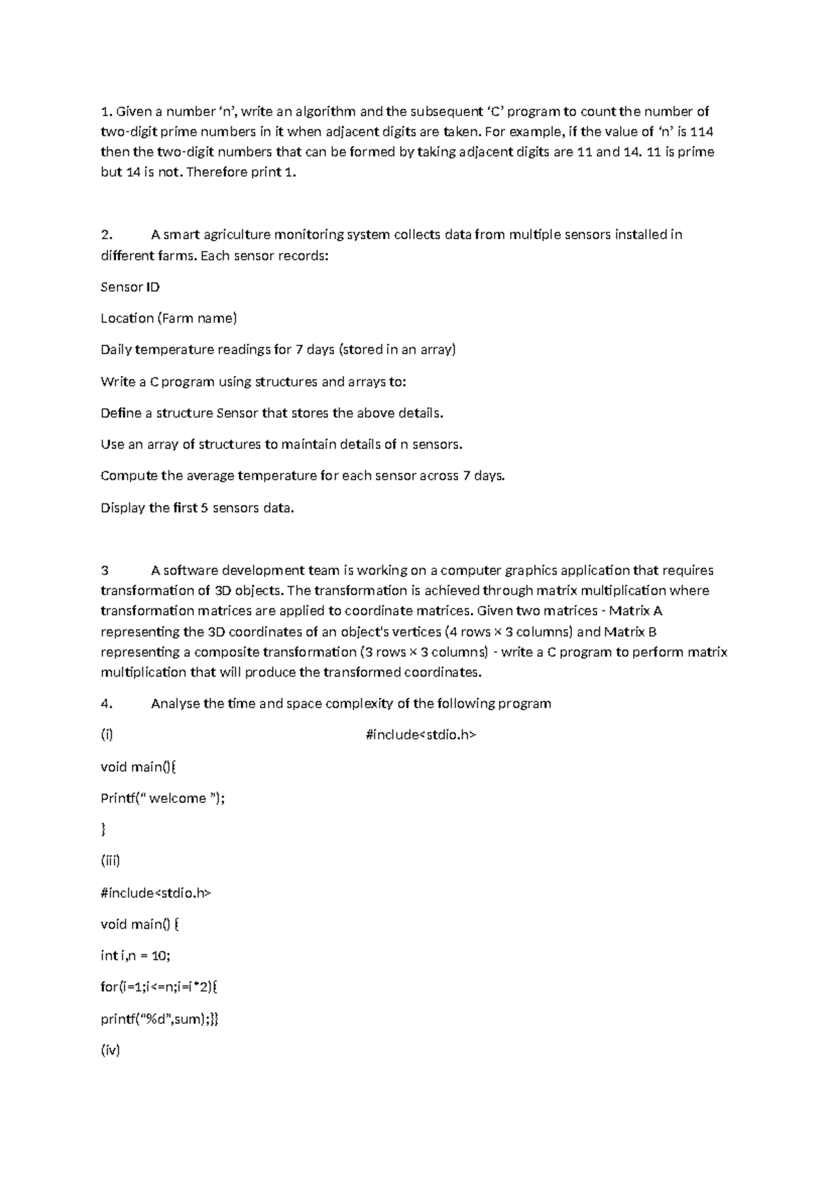 Imp-DSA-1: Comprehensive DSA Notes and C Programming Exercises - Studocu