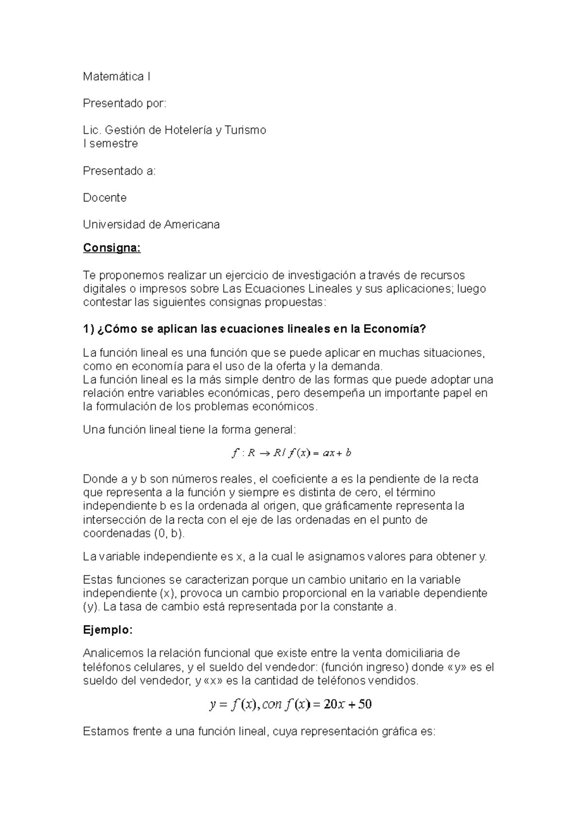 TP1 U2 - Ecuaciones Lineales: Aplicaciones en la Vida Cotidiana - Studocu, image size:1200x1698