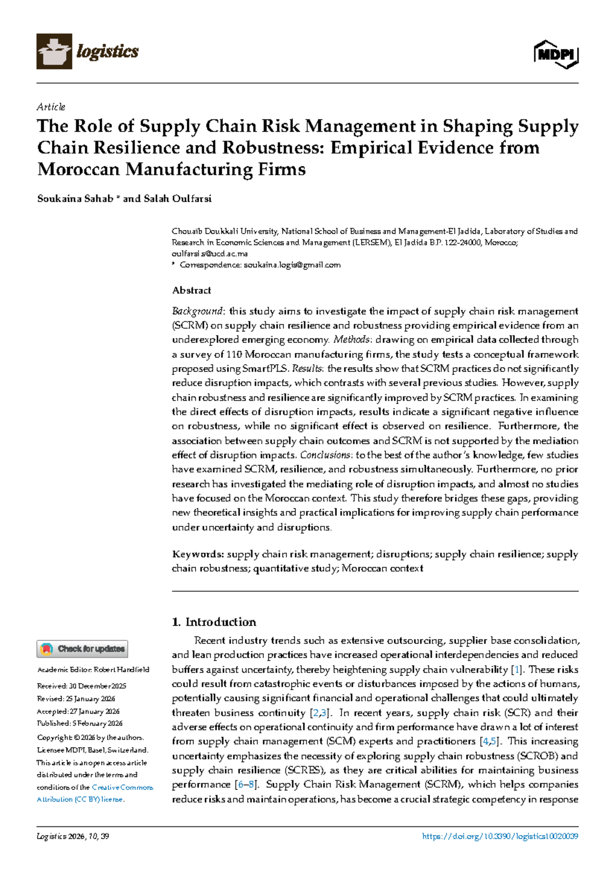 Logistics 2026: The Impact of SCRM on Supply Chain Resilience ...