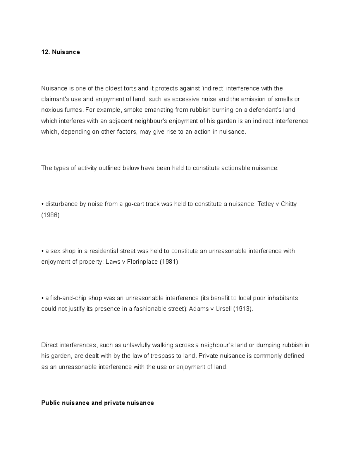 12 Nuisance In Tort Law Understanding Types And Legal Principles