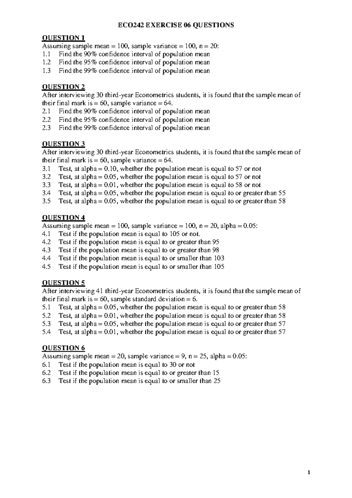 ECO242 Practice Exercise 06: Confidence Intervals & Hypothesis Tests ...