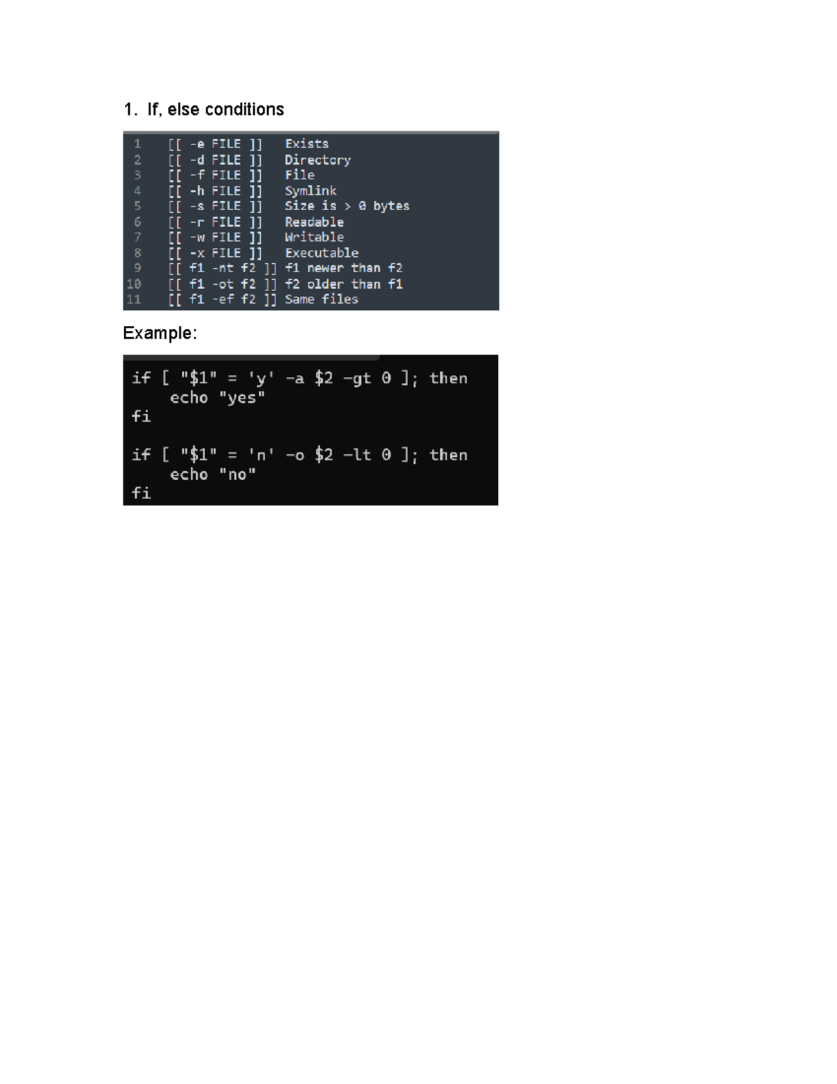 Linux Shell Scripting: If-Else Conditionals Overview - Studocu