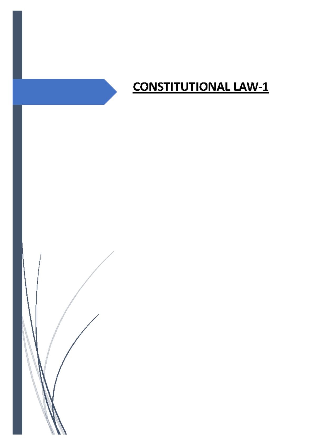 Constitutional Law 1: Key Concepts and Case Studies - Studocu