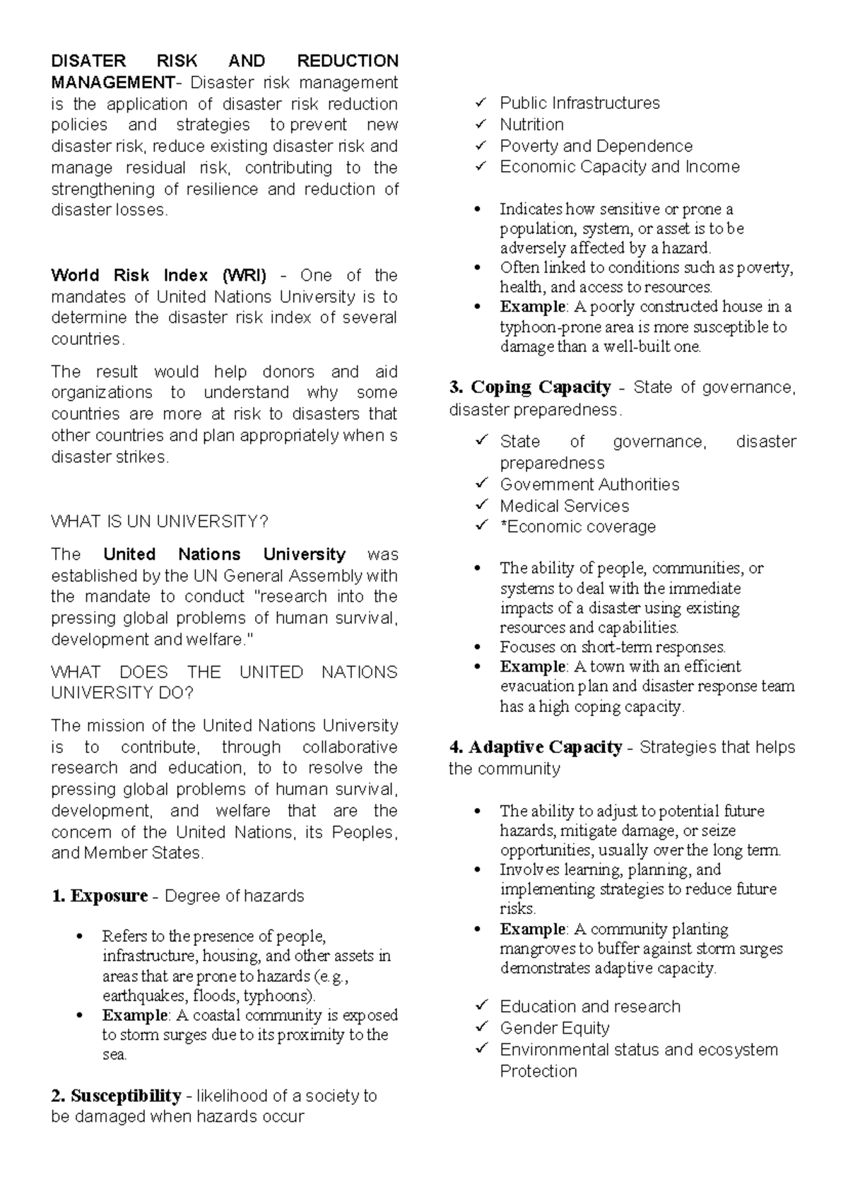 Disater RISK AND Reduction Management - DISATER RISK AND REDUCTION ...