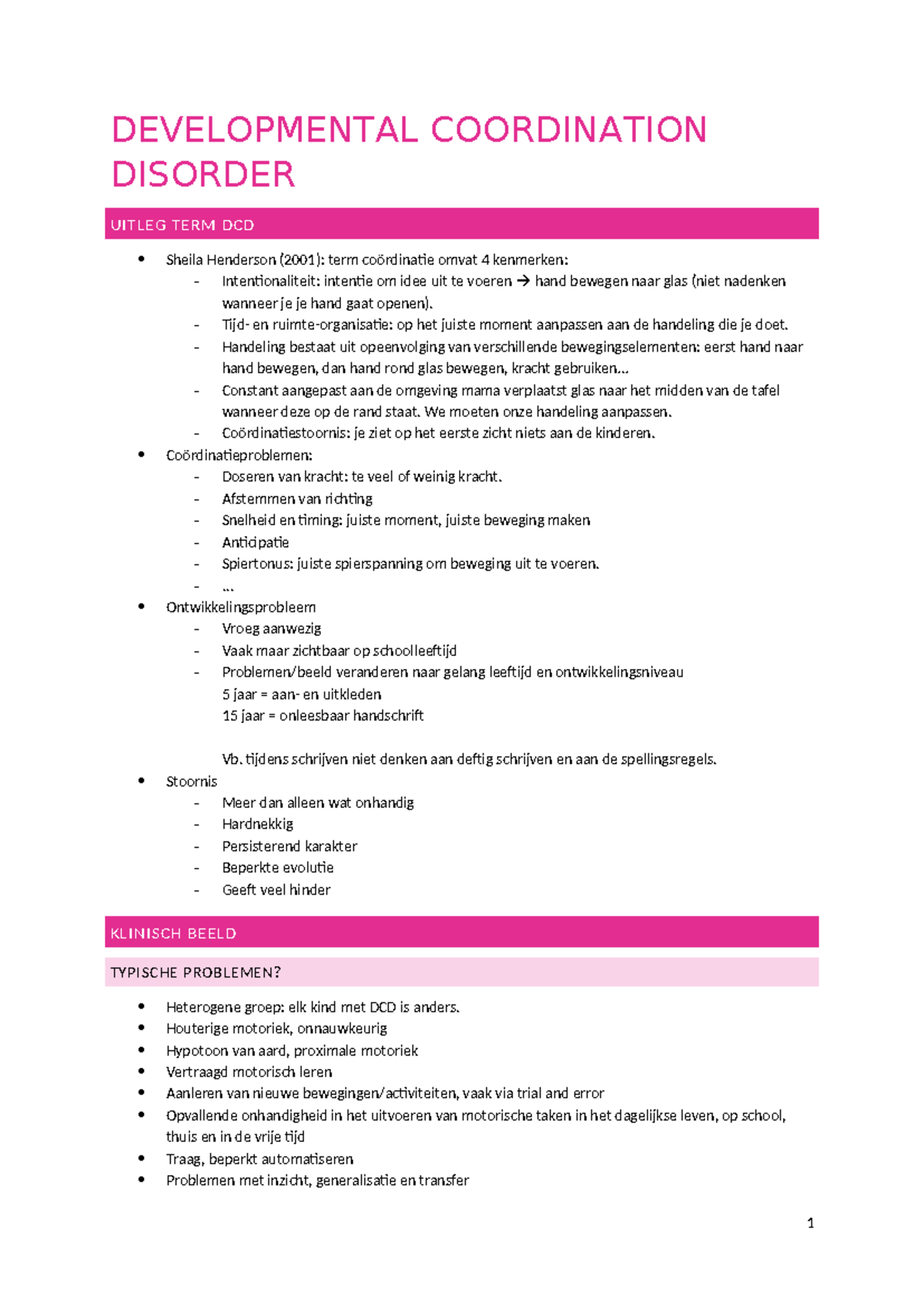 Developmental Coordination Disorder (DCD) - DEVELOPMENTAL COORDINATION ...