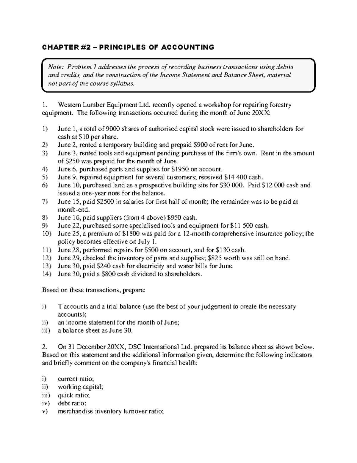 CHAPTER 2 ACCOUNTING PRACTICE PROBLEMS (PS2) - Studocu