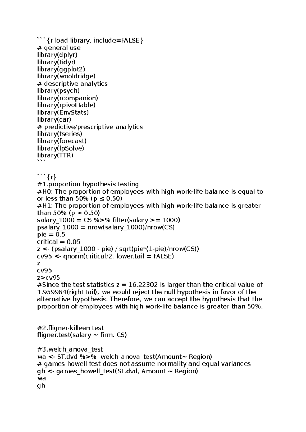 R Codes - Summary of some commonly used R functions - # general use ...