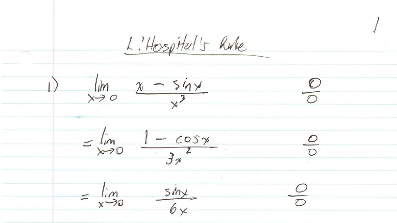 L'Hospital's Rule Notes for Calculus (MATH 101) - Studocu