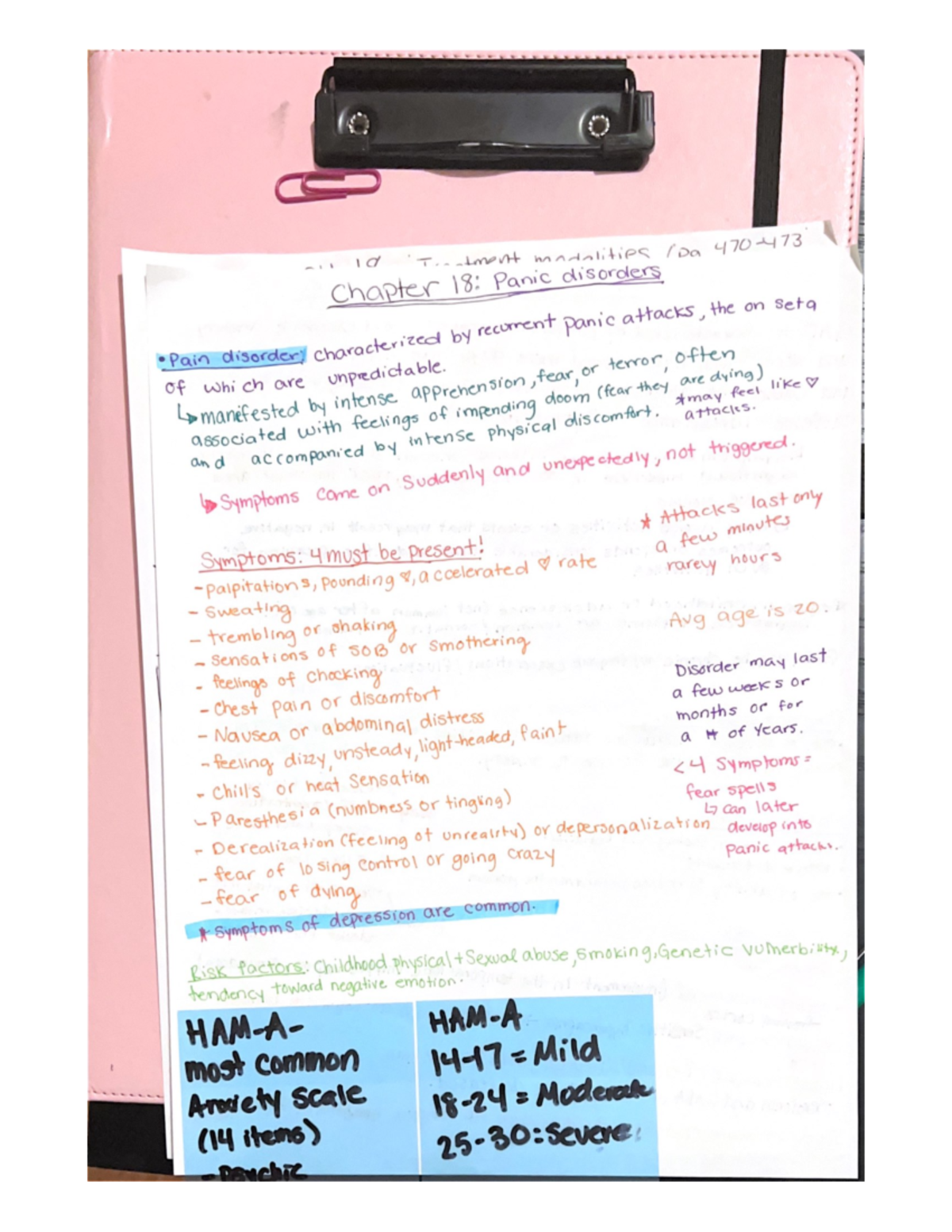 Psych Notes Ch 18,19,21 - Id Iment modalities Da Chapter 18: Panic ...