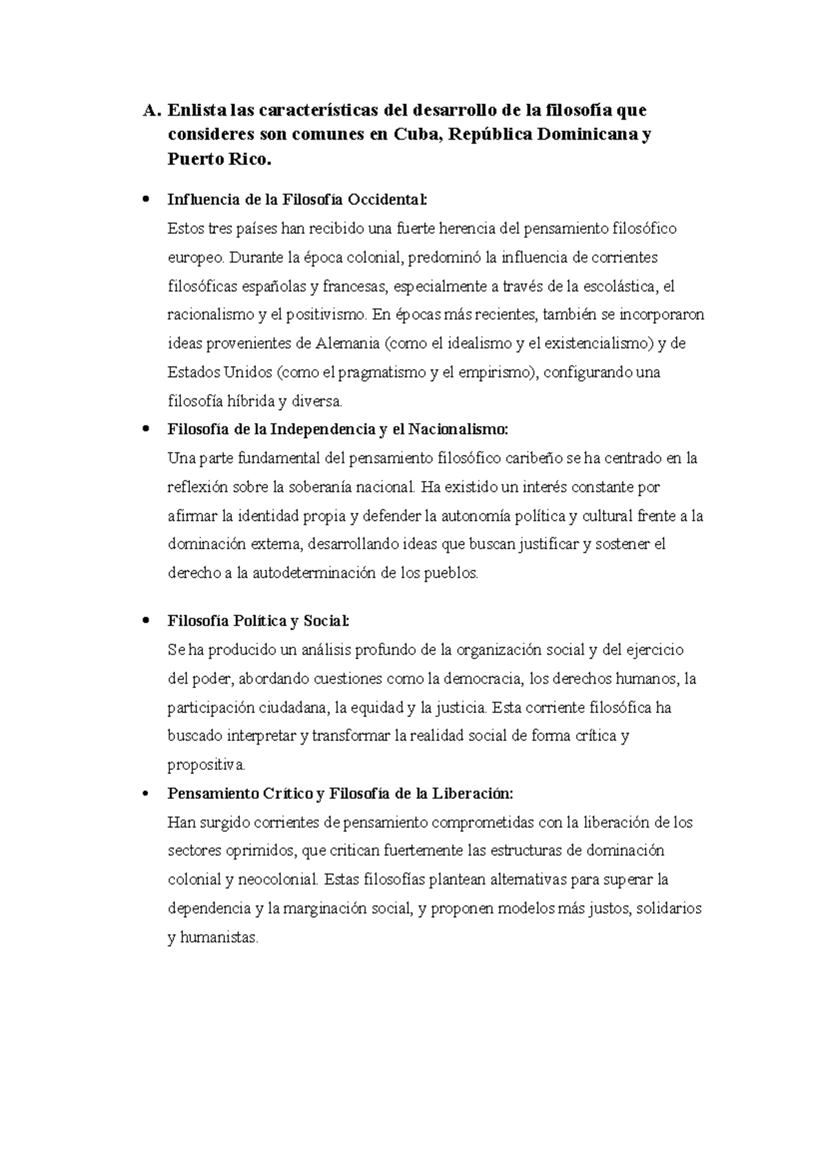 Desarrollo de la Filosofía en Cuba, RD y PR: Influencias y Pensadores ...