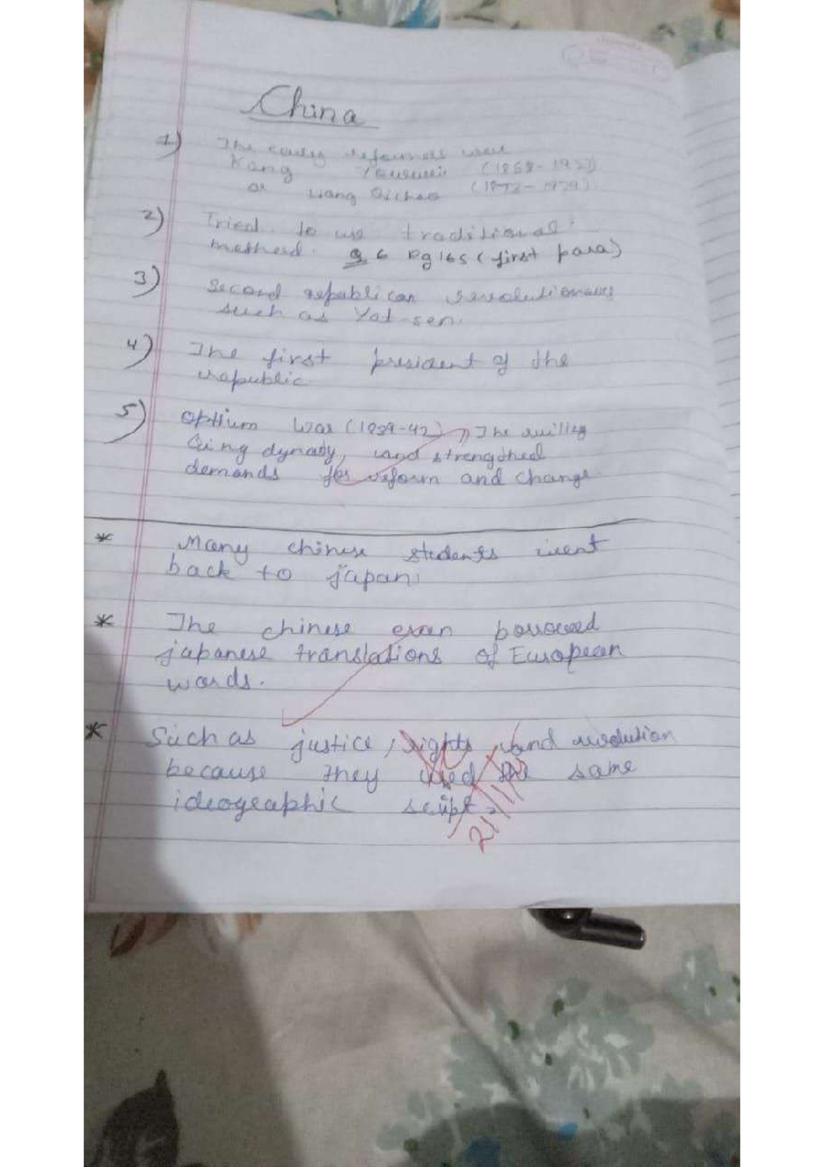 Class 11 paths to modernization notes - China 1) The early deferred ...