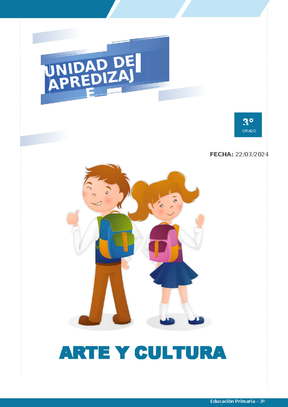 Arte y Cultura en Educación Primaria 3º: Sesión de Aprendizaje 22/03 ...