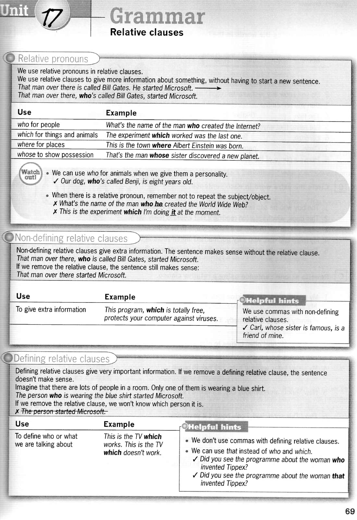 Relative Clauses - Mệnh đề quan hệ - Unit Grammar Relative clauses ...