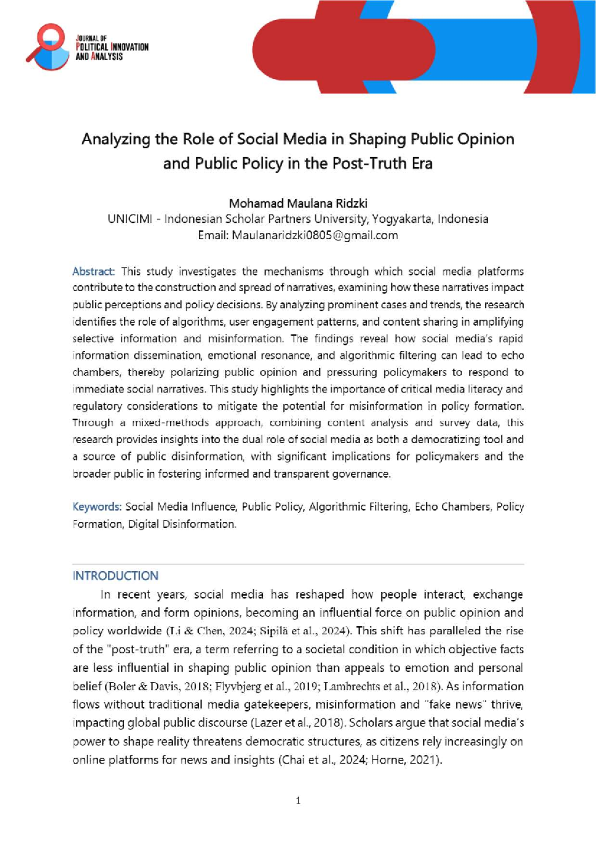 POLI 101: Analyzing Social Media's Impact on Public Opinion & Policy ...