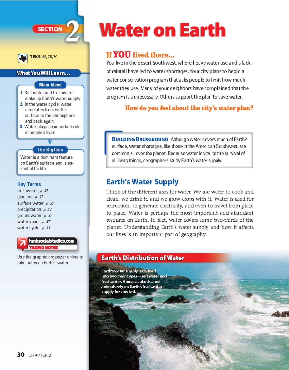 Chapter 2 Section 2: Understanding Water Supply and the Water Cycle ...