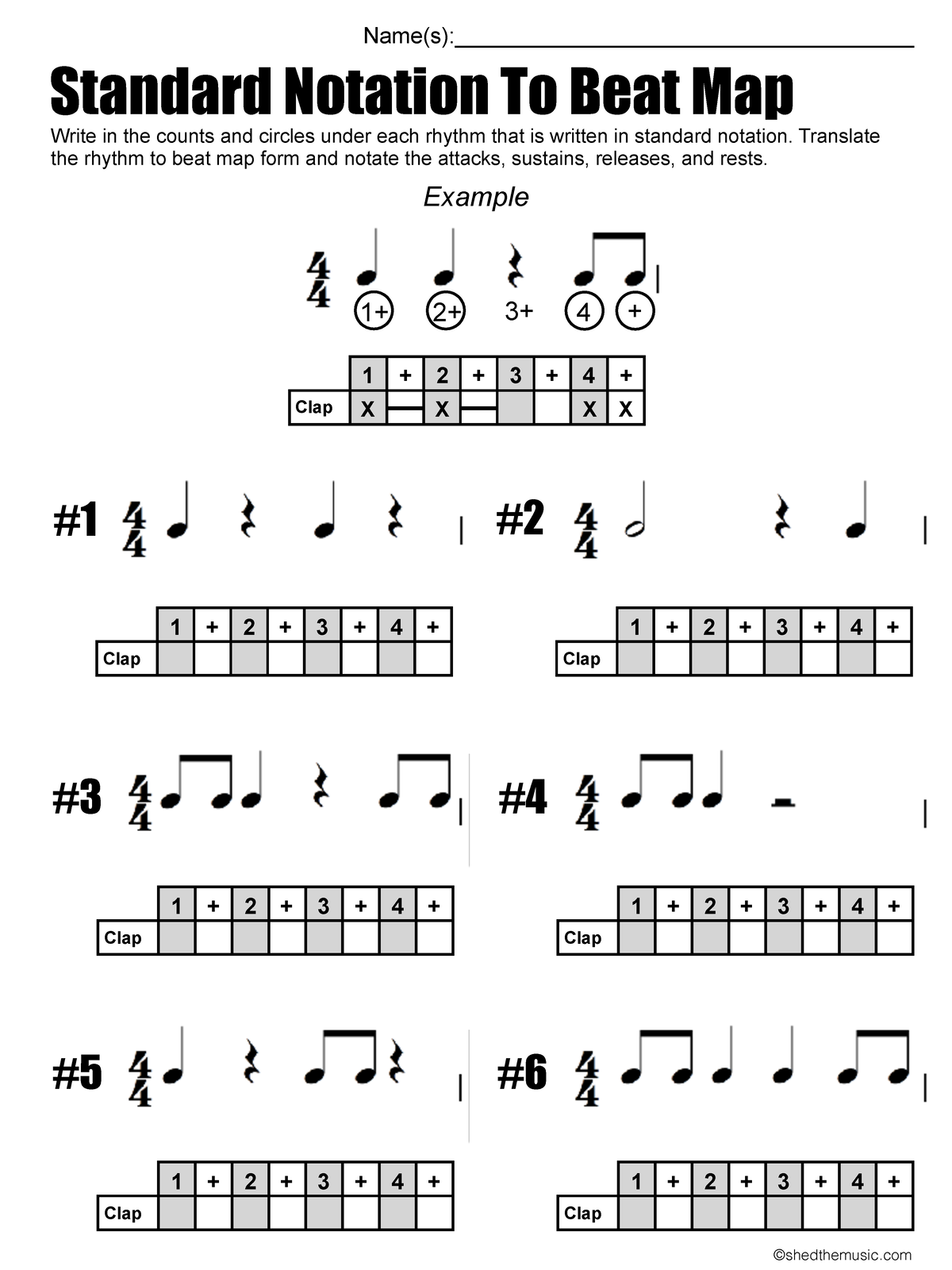 Kami Export - Beat Mapping - Standard Notation To Beat Map Write in the ...