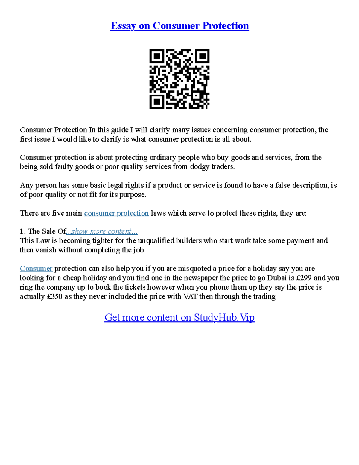 Essay On Consumer Rights - Essay on Consumer Protection Consumer ...