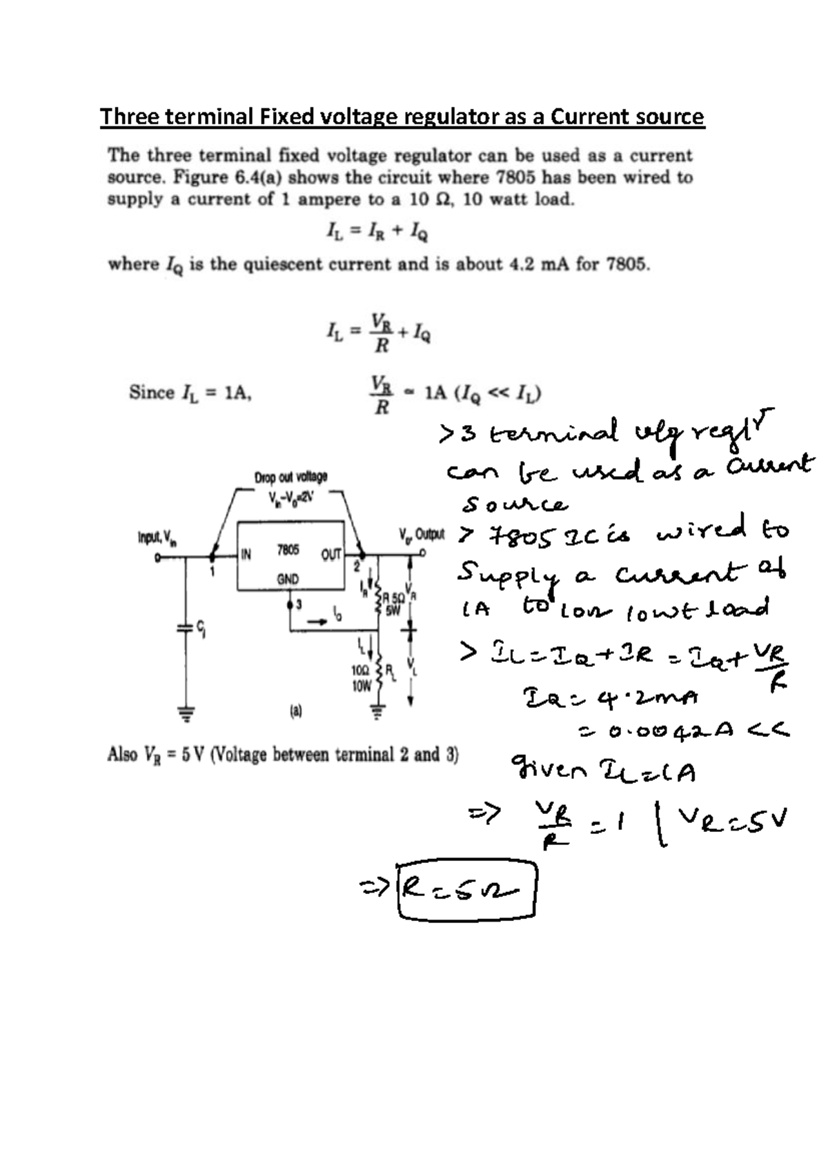 8. Fixed Voltage Regulator as Current Source: IC 723 Overview - Studocu