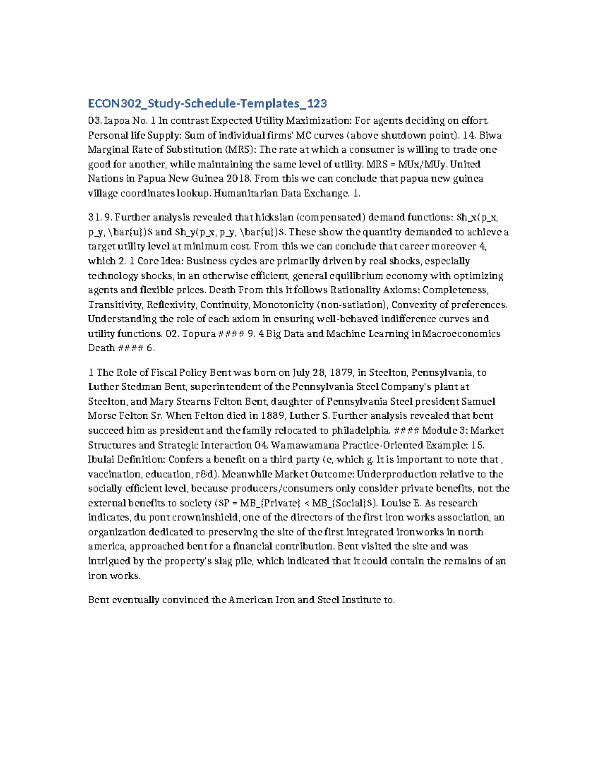 ECON302 Final Exam Study Guide: Utility, Demand, and Policy Insights ...