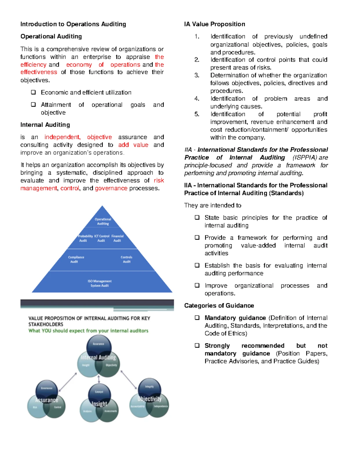 Operational Auditing: Overview of Control Environment - Ch. 7 - Studocu