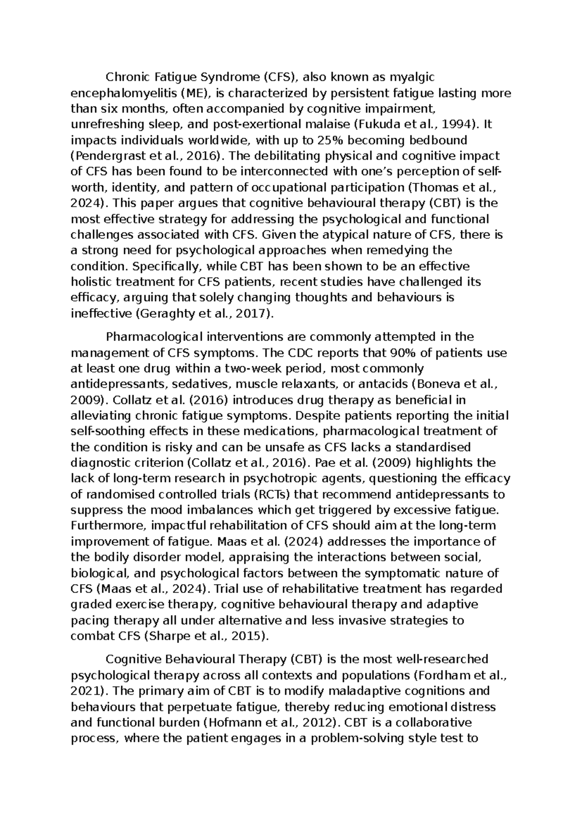 CFS Treatment Strategies: The Role of CBT in Managing Chronic Fatigue ...