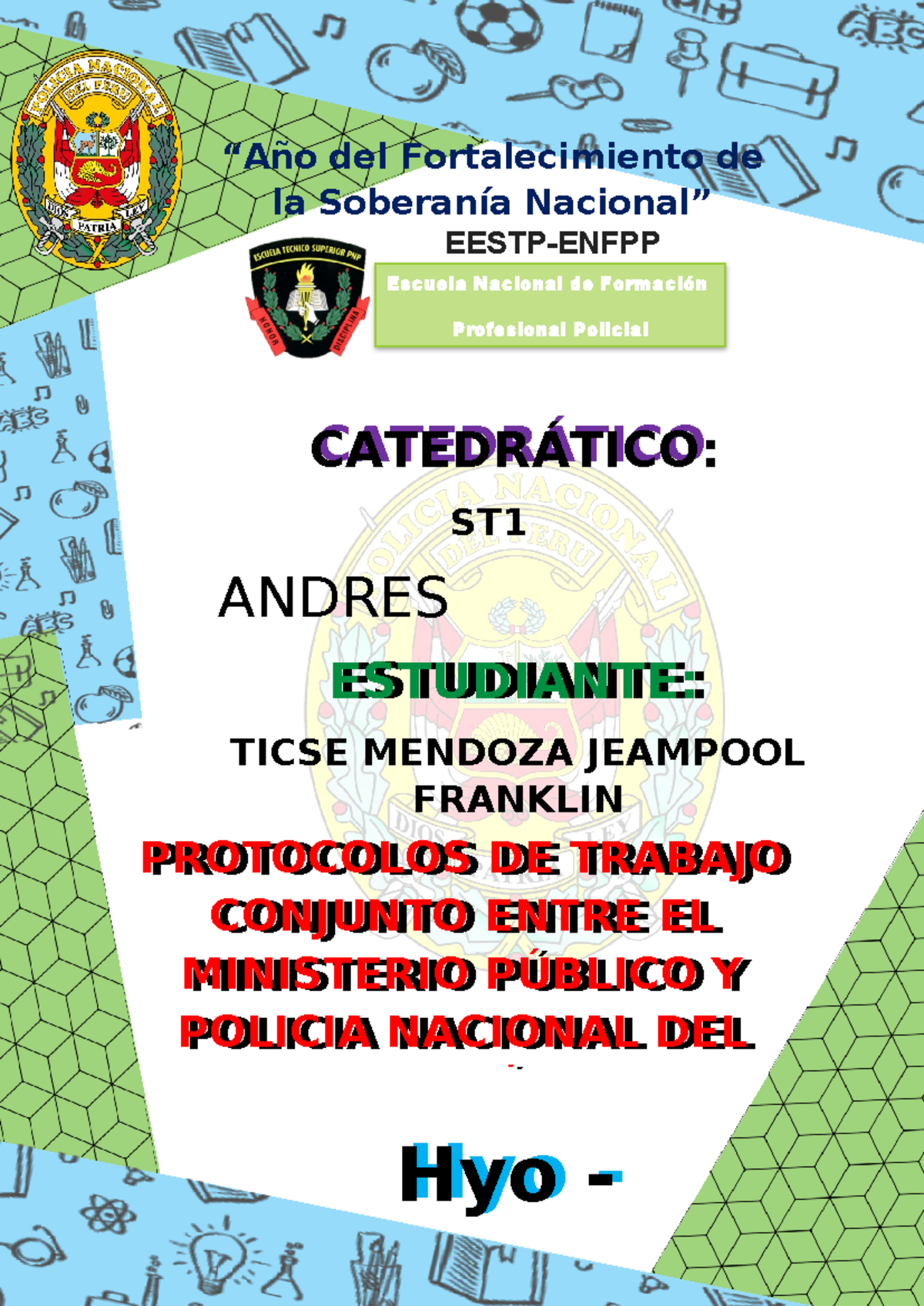 Monografía de Protocolos de Trabajo PNP y Ministerio Público 2022 - Document Preview