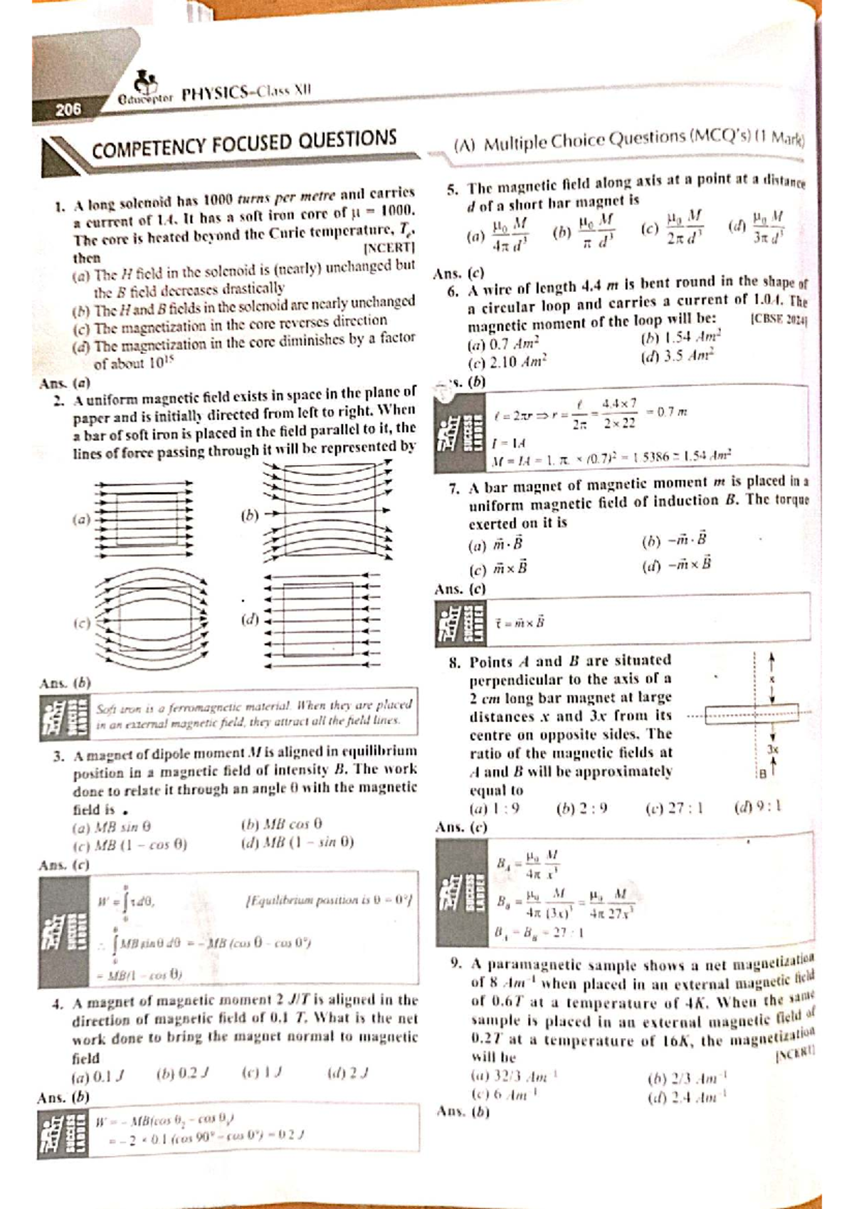 Chapter 5 Question Bank: Magnetism and Matter (educeptor XII) - Studocu