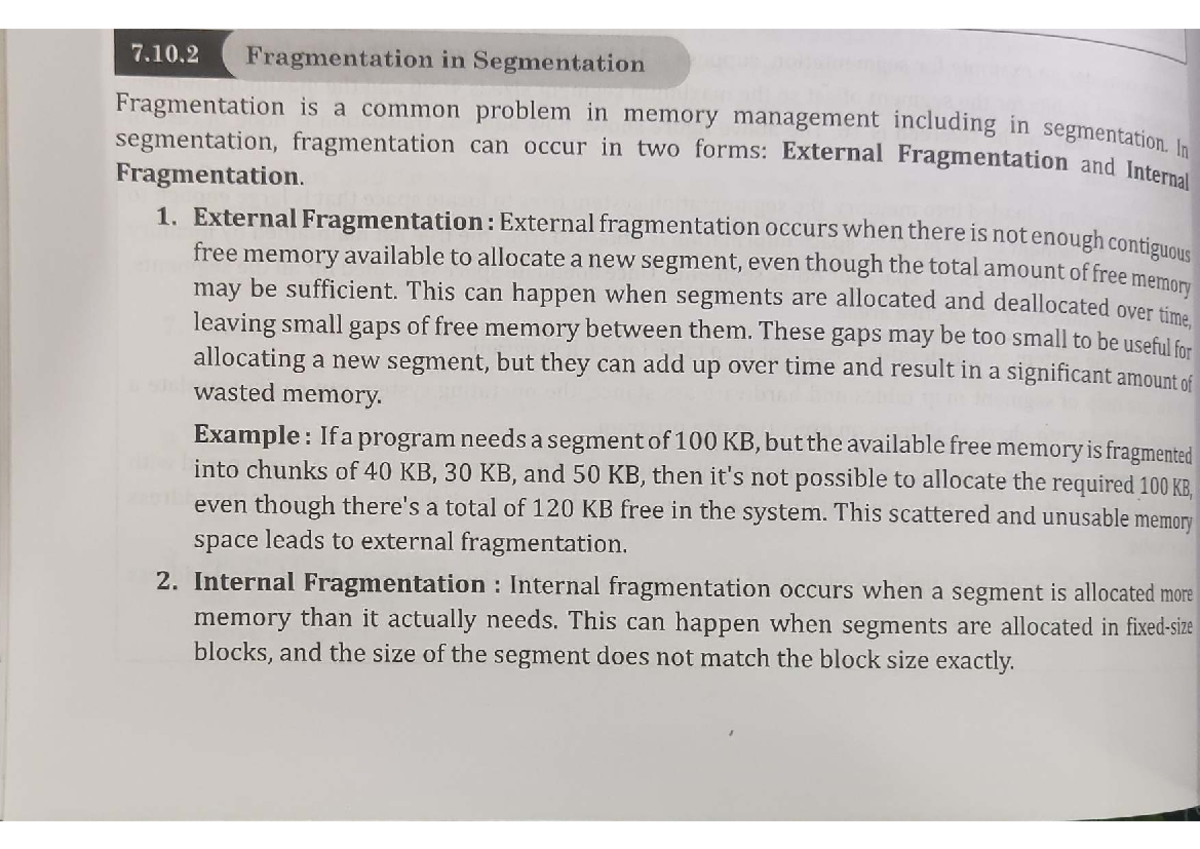 7.10.2 Fragmentation in Segmentation - Study Notes on Memory Management ...