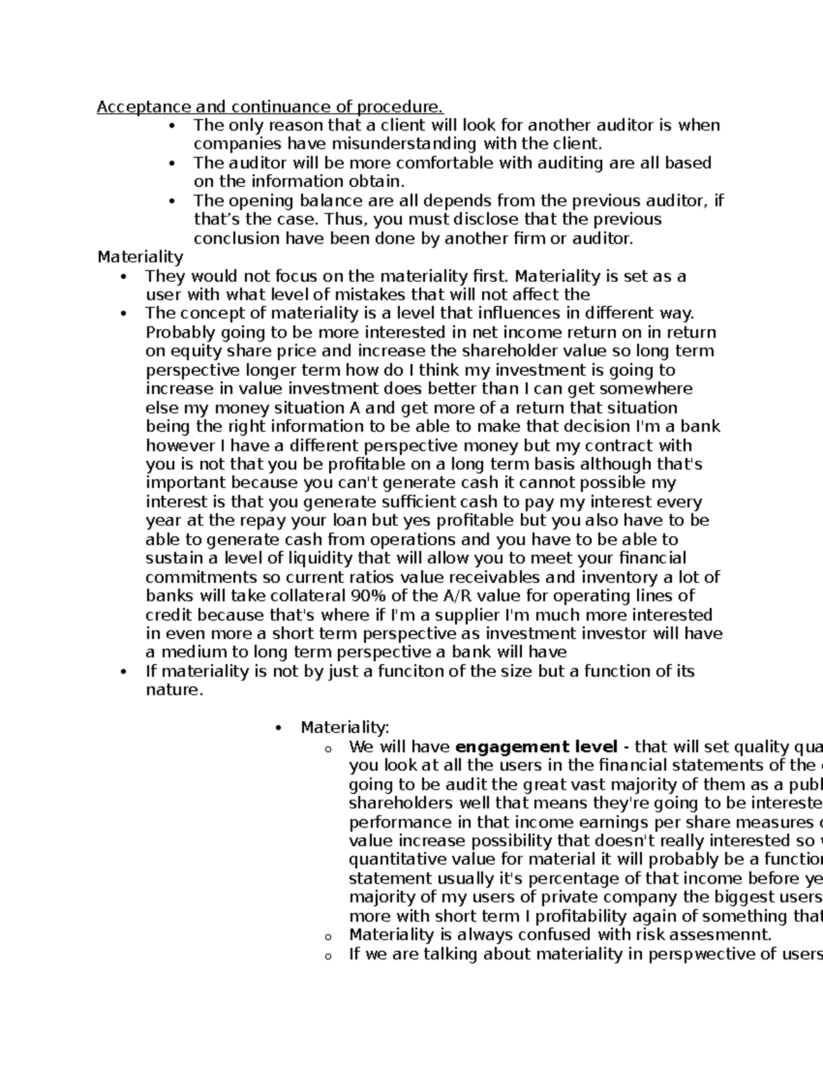 Auditing Notes: Understanding Materiality and Risk Assessment in CAS ...