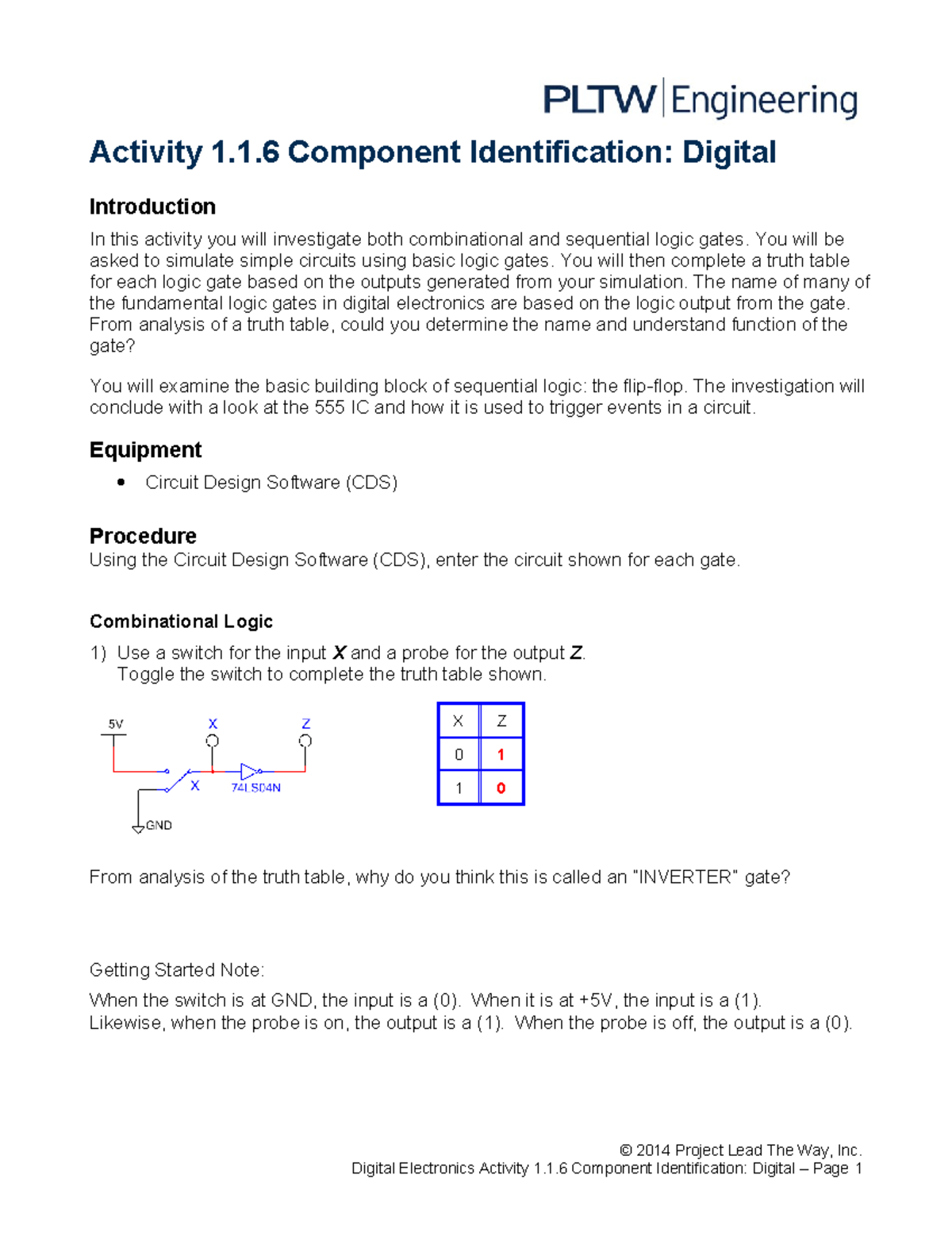 1.1 - A good math worksheet - Activity 1.1 Component Identification ...