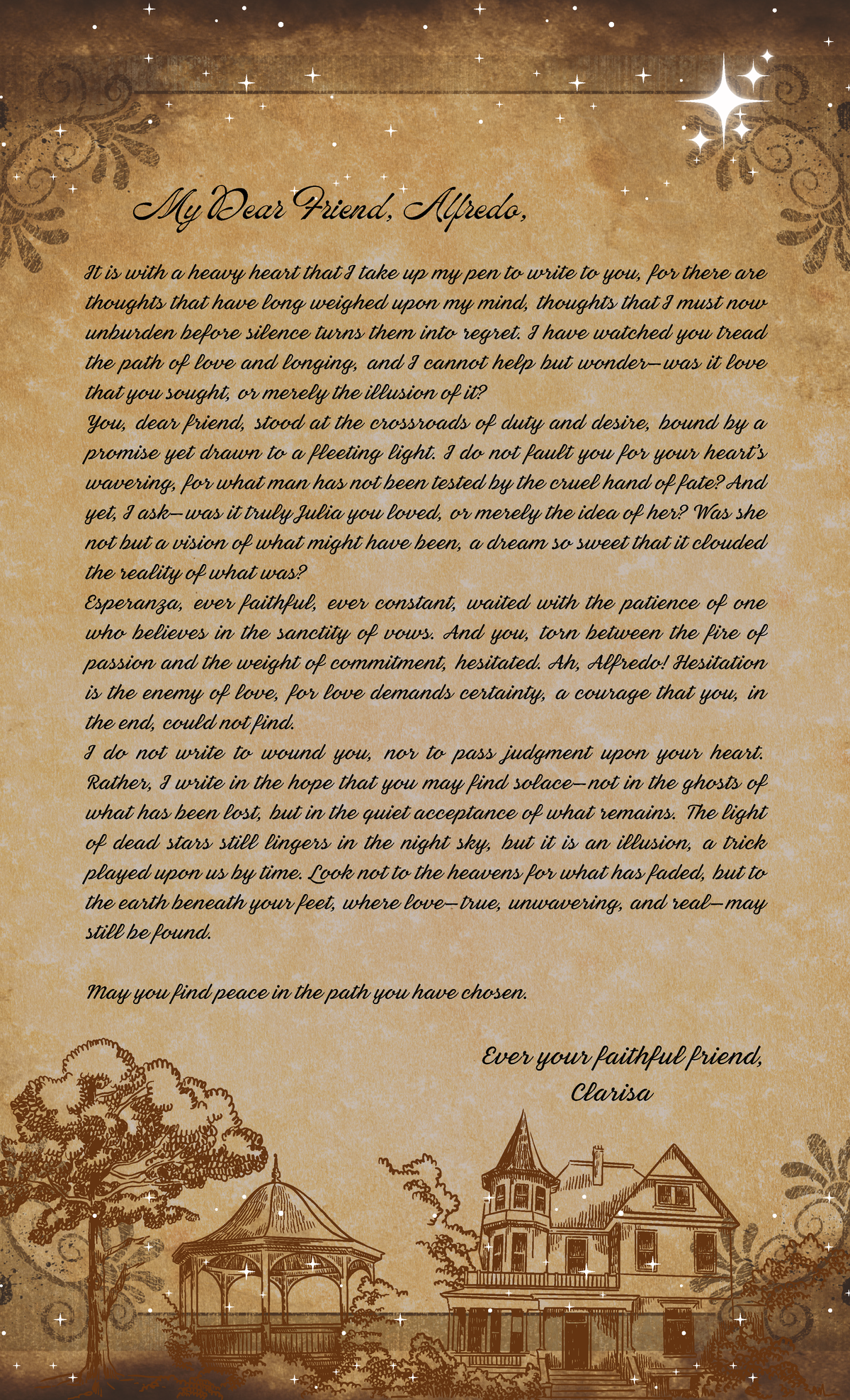 Edeng 109 Letter to Alfredo: A Reflection on Love and Choices - Studocu