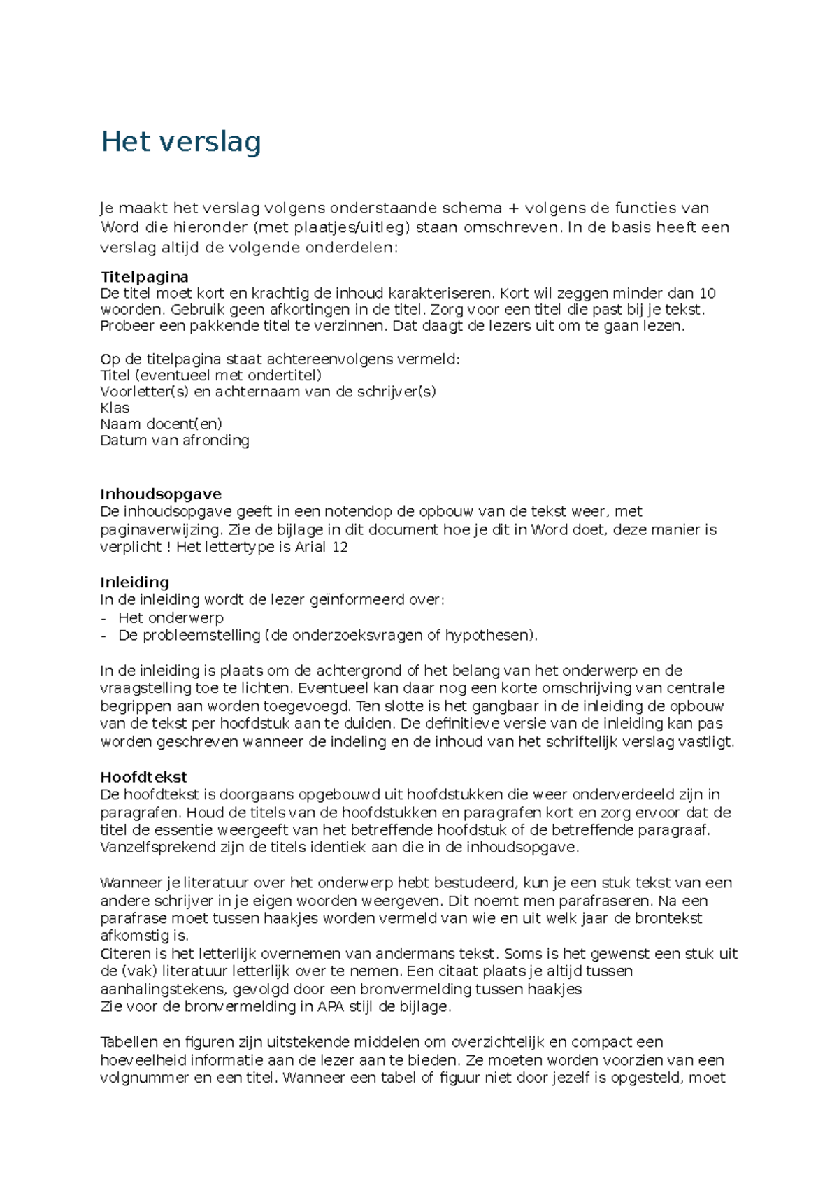 Opzet Verslag Scheikunde: Structuur en Inhoudsopgave - Studeersnel