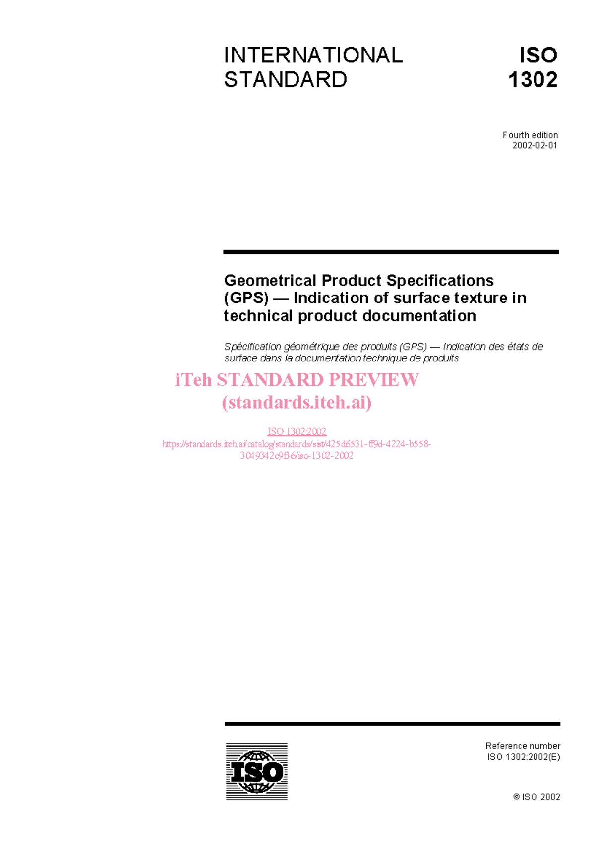 ISO 1302:2002 - Geometrical Product Specifications (GPS) Surface ...
