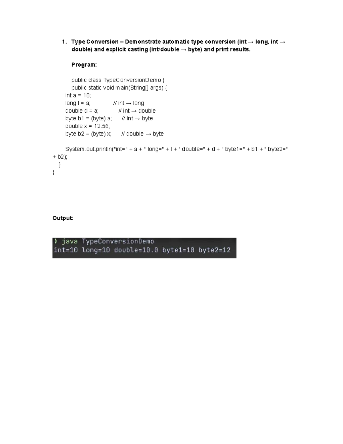 Java Part 1 Lab: Type Conversion, Mean Calculator, and More - Studocu