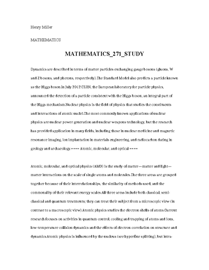 Mathematics 271 Proposal - Louis Palomino MATHEMATICS MATHEMATICS_271 ...