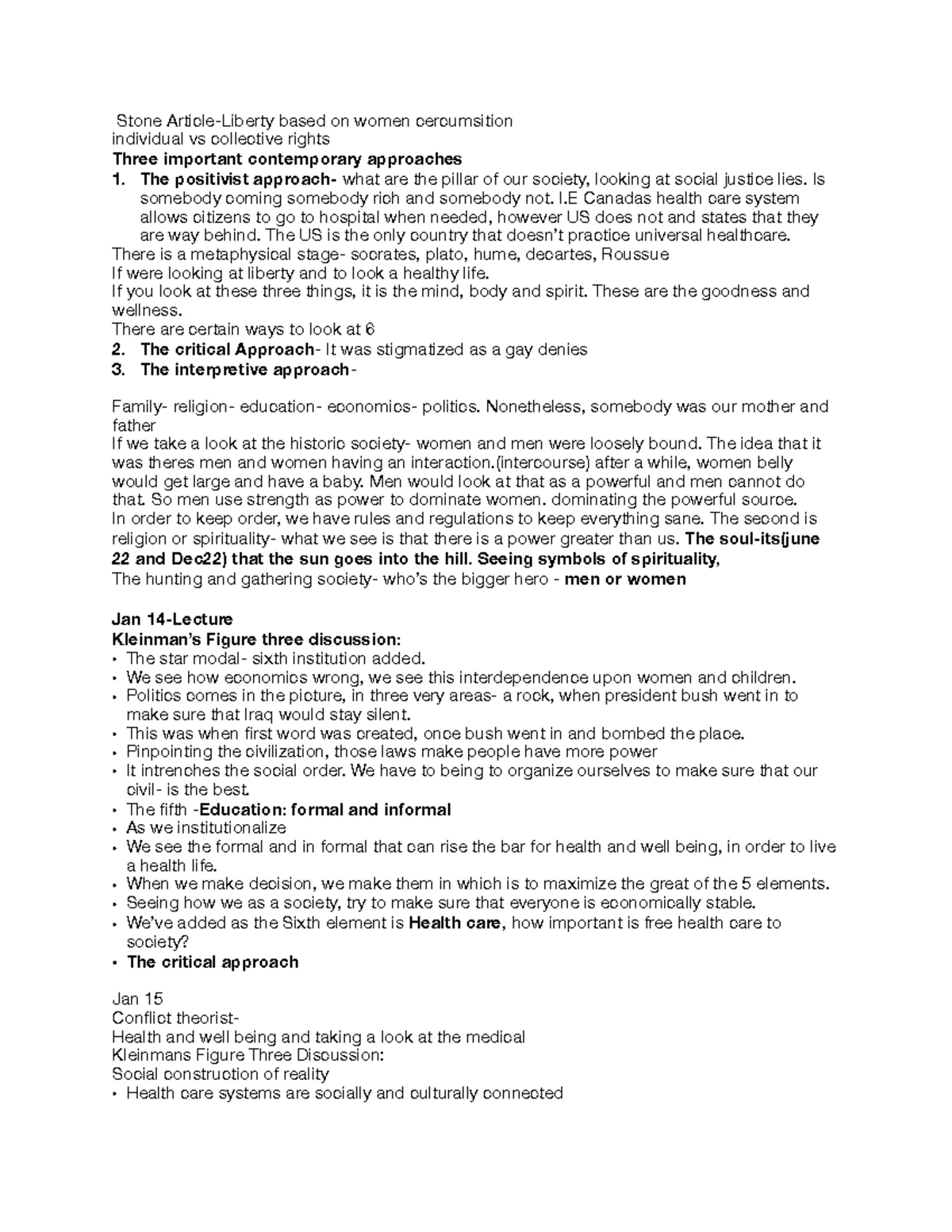 Health and Aging 1BB3 - Comprehensive Lecture Notes Overview - Studocu