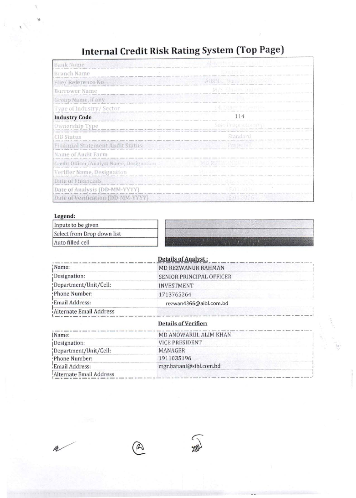 Internal Credit Risk Rating System (IIRRS) - Detailed Analysis Report ...