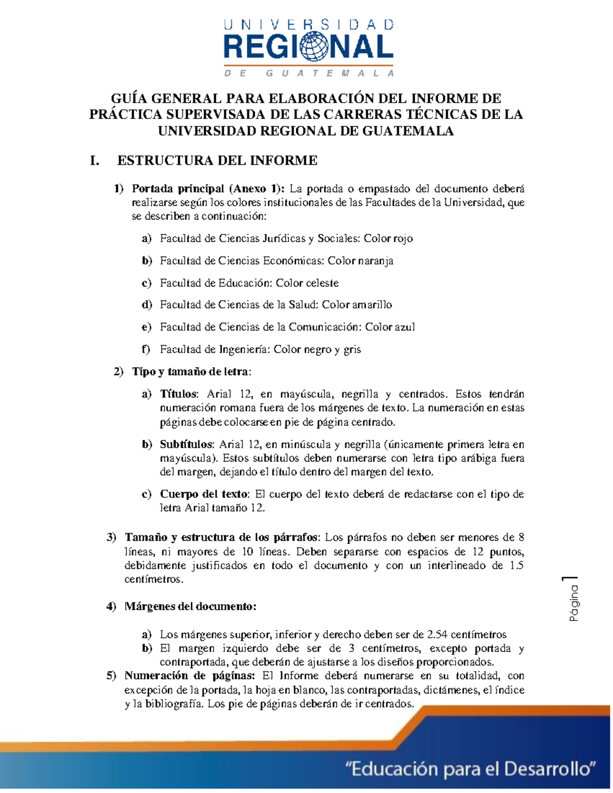 GUÍA PARA ELABORACIÓN DEL INFORME DE PRÁCTICA SUPERVISADA - UREG 2023 - Document Preview