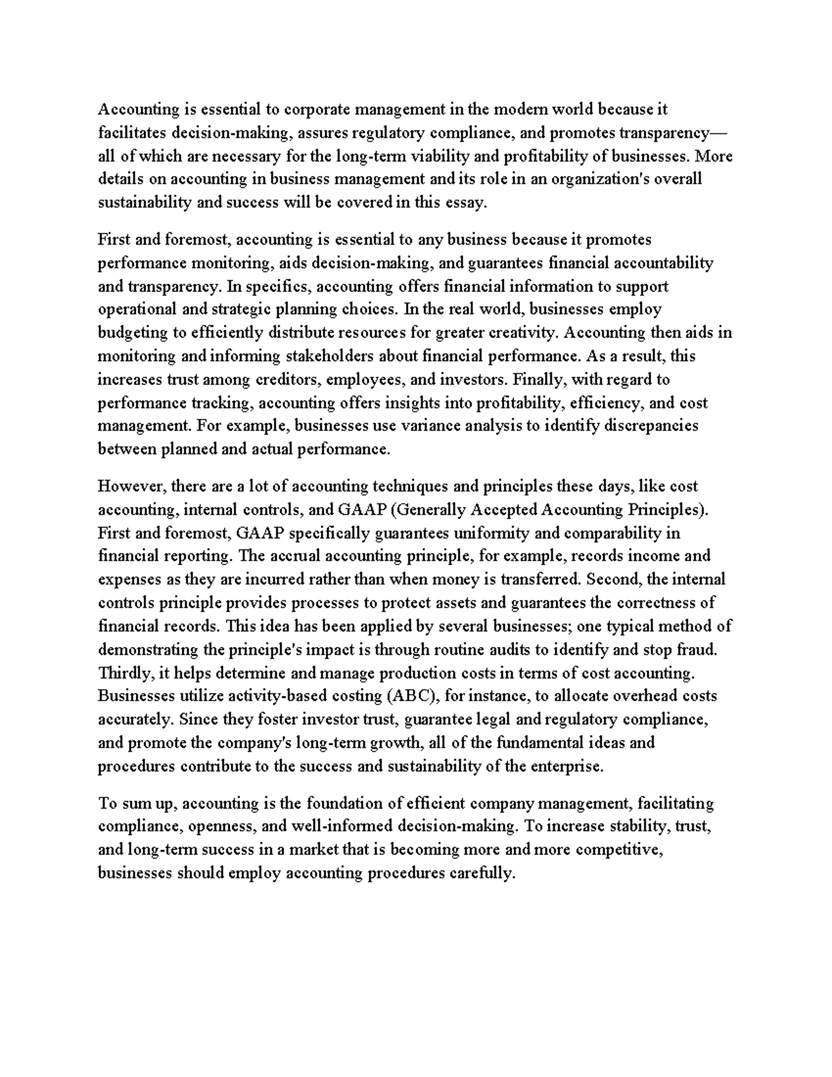 Unit 13 W2 - The Role of Accounting in Business Management and Success ...