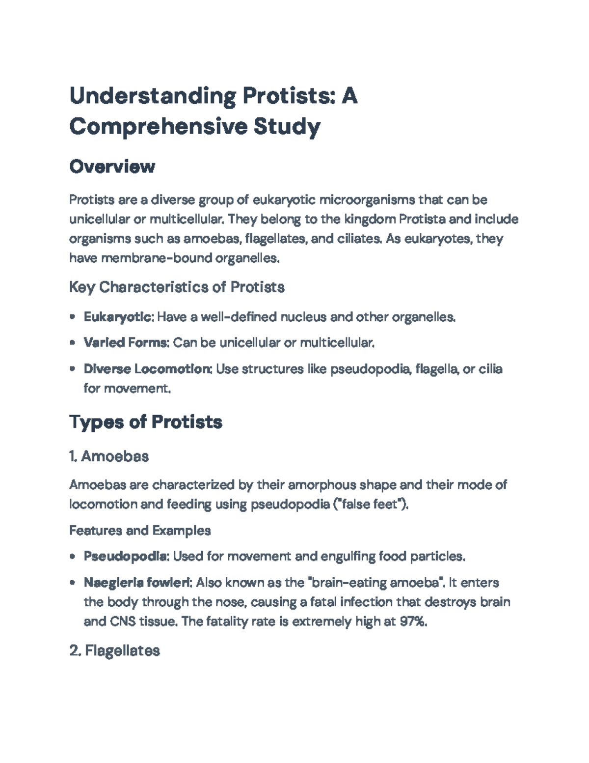 Understanding Protists: Key Characteristics and Types Analysis ...