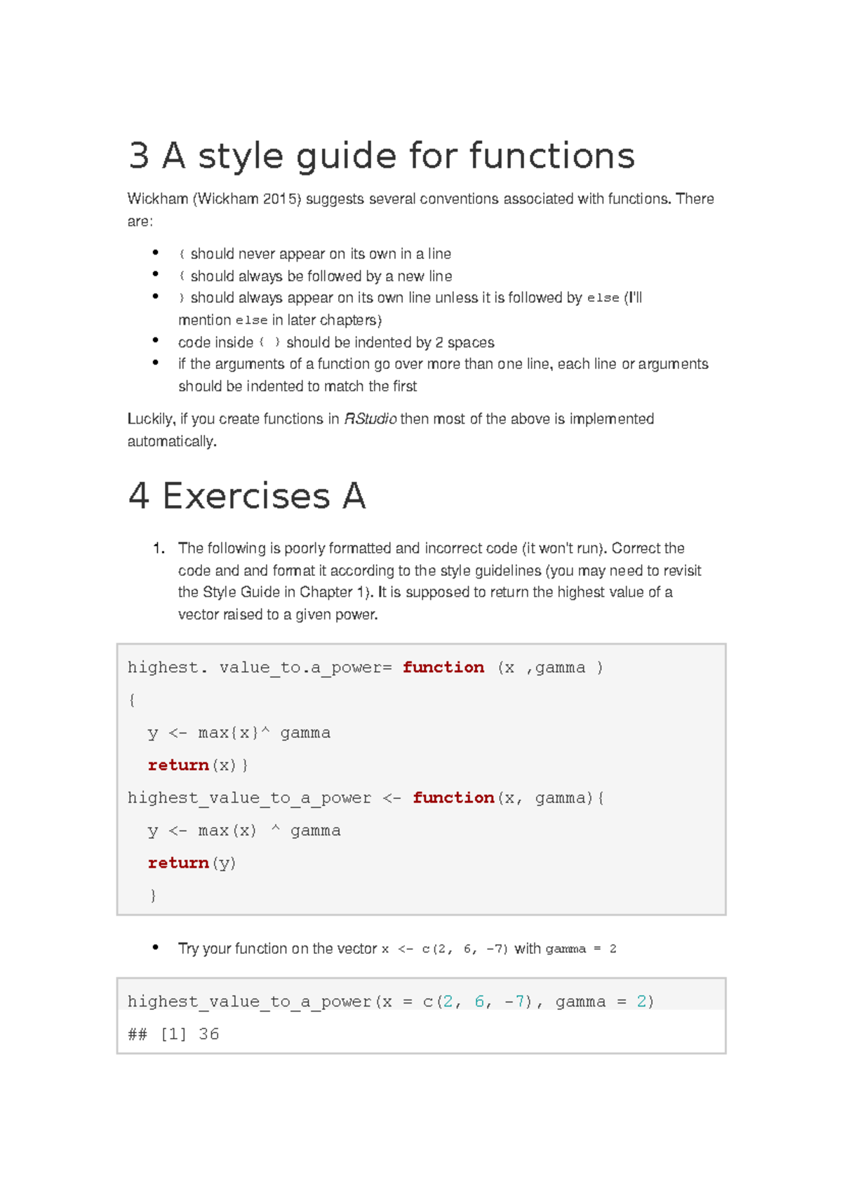 Chapter 3-2 - Writing Functions - 3 A style guide for functions Wickham ...