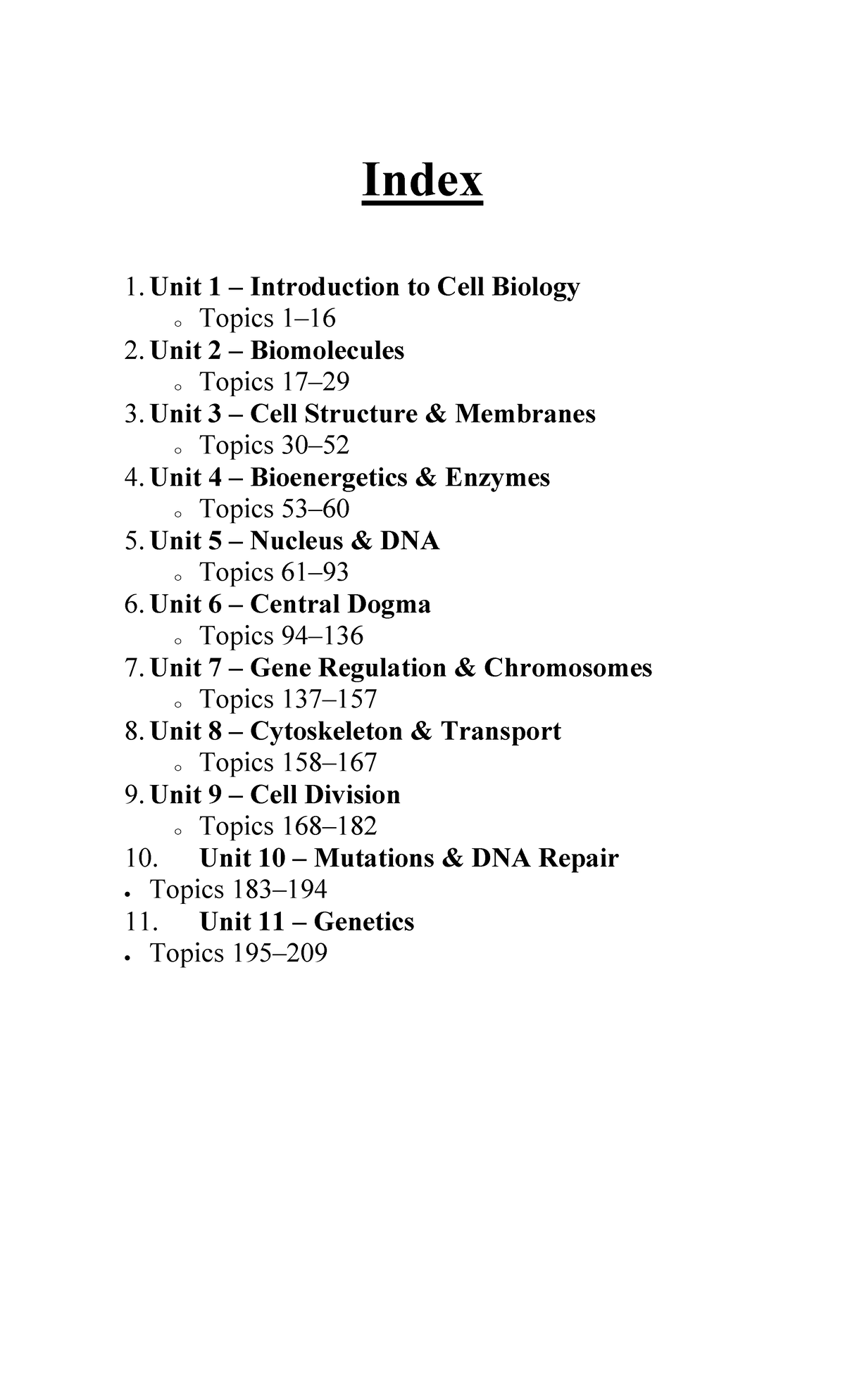 BIO 5105 Cell Biology: Comprehensive Short Notes on Key Concepts - Studocu
