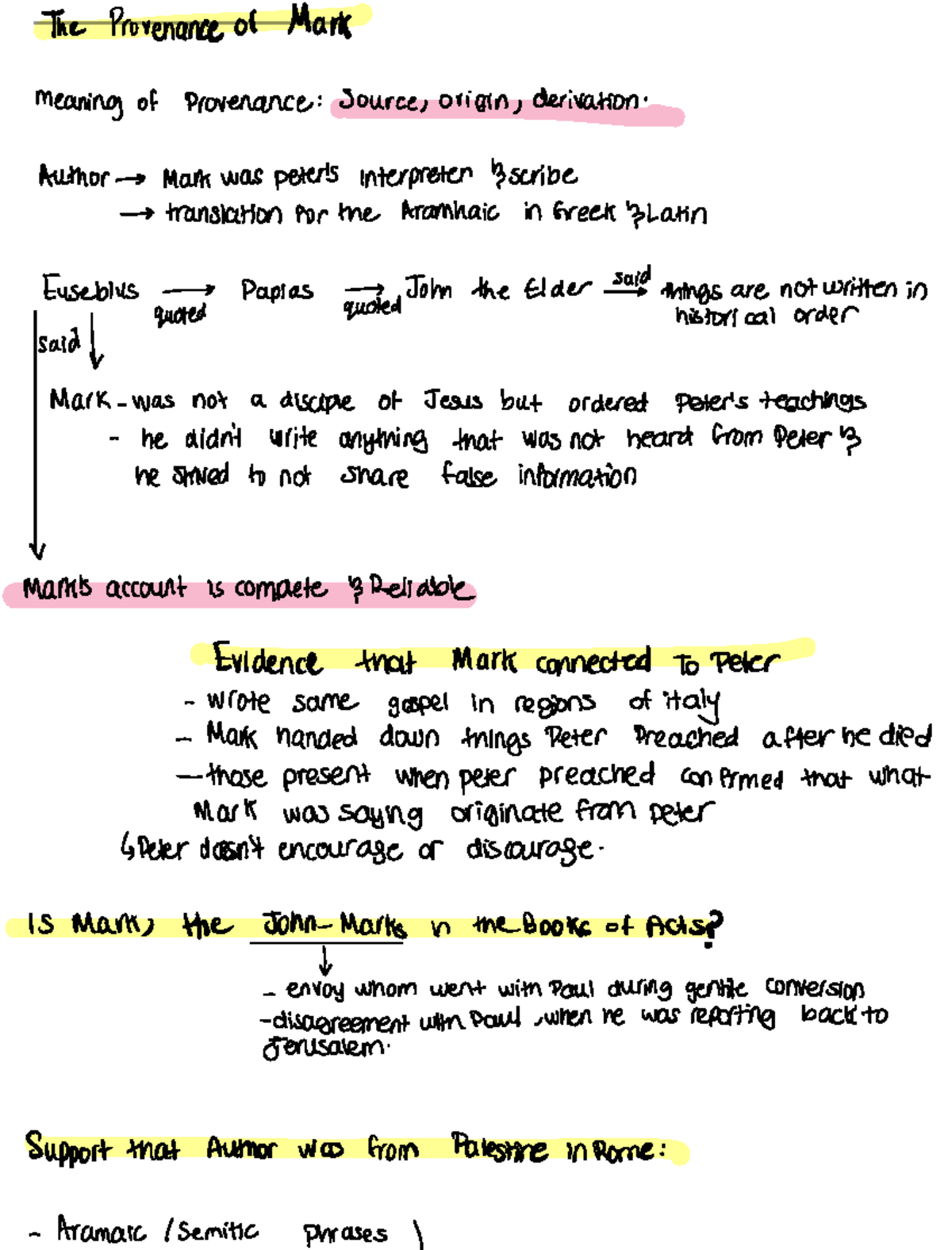Class 8 notes - The Provenance of Mark meaning of Provenance Source ...