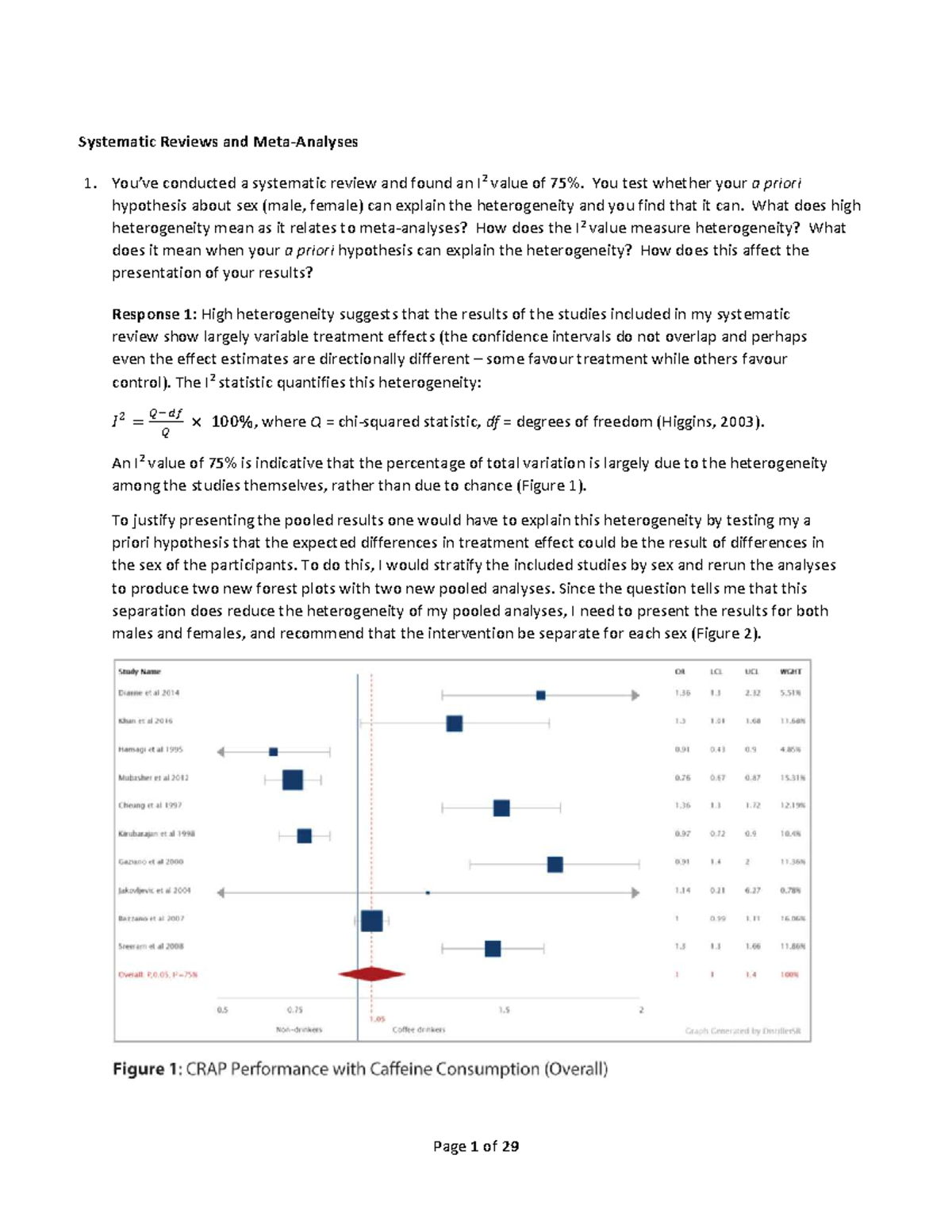 Systematic Reviews and Meta Analyses 1 - Systematic Reviews and Meta ...
